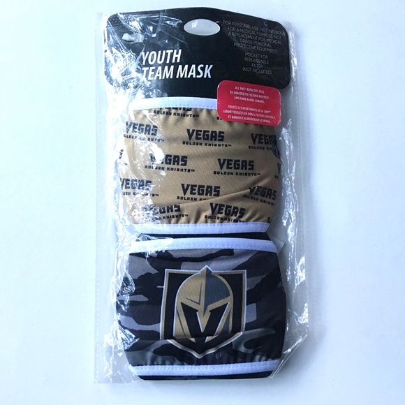 NHL VEGAS GOLDEN KNIGHTS FACE MASKS - Picture 1 of 10